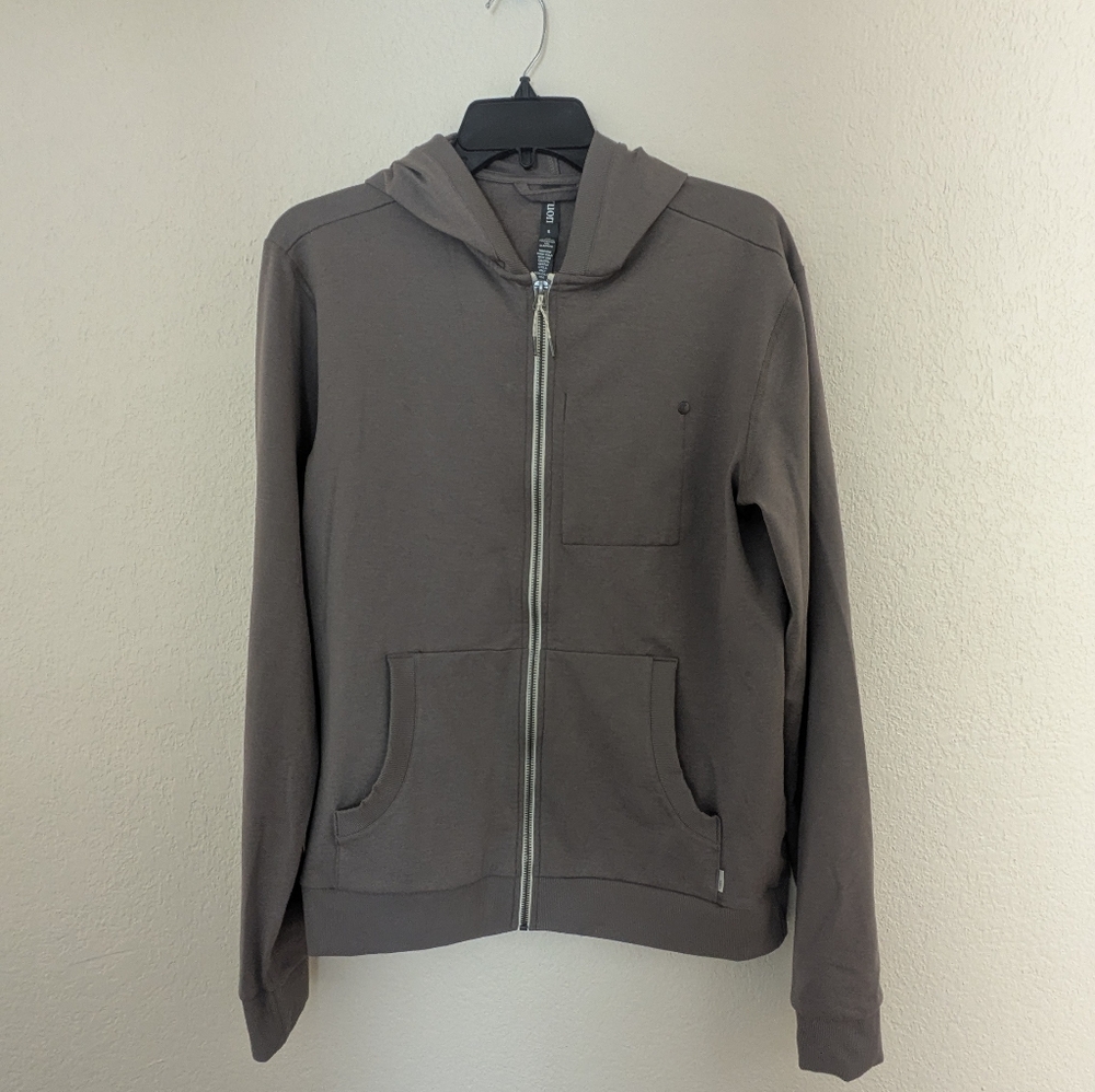 Vuori Men's Zip Up Hoodie - Dove Grey
